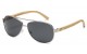 Bamboo Wood Aviator Sunglasses 88001