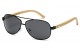 Bamboo Wood Aviator Sunglasses 88001