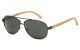 Bamboo Wood Aviator Sunglasses 88001