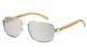 Bamboo Wood Aviator Sunglasses 88001