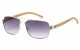 Bamboo Wood Aviator Sunglasses 88001