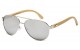 Bamboo Wood Aviator Sunglasses 88001