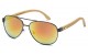 Bamboo Wood Aviator Sunglasses 88001