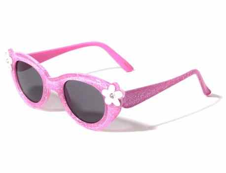 Kids Flower Glitter Crystal Cat Eye k919