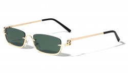 Metallic Rimless Sunglasses m10929