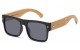 Bamboo Wood Aviator Sunglasses 88001