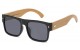 Bamboo Wood Aviator Sunglasses 88001