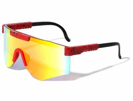 Ink Splatter Rimless Shield Sunglasses p30418