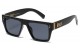 Locs Retro Flat Polished Sunglasses 91113-bk