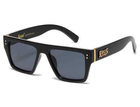 Locs Retro Flat Polished Sunglasses 91113-bk