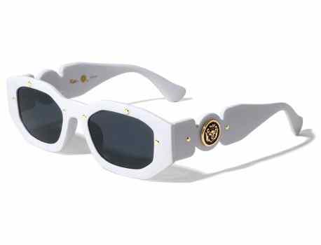 Lion Head Coin Logo Geometric Sunglasses lh-p4111