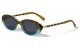 Chain Crystal Color Retro Oval Sunglasses  p1013