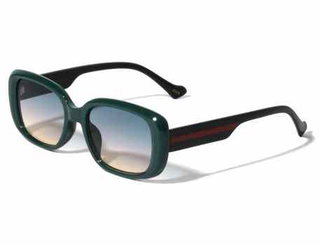 Duo-Tone Color Line Temple Fashion Sunglasses p1036