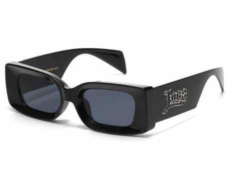 Locs Bold Black Square Sunglasses loc91214-bk