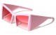 Triangular Temple Semi Rimless Sunglases p1066