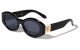 Lion Head Retro Oval Sunglasses lh-p4117