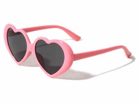 Curved Frame Heart Shape Sunglasses p1049-heart