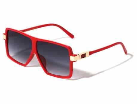 Flat Top Gold Hinge Accent Sunglasses p30637