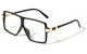 Flat Top Gold Hinge Accent Sunglasses p30637