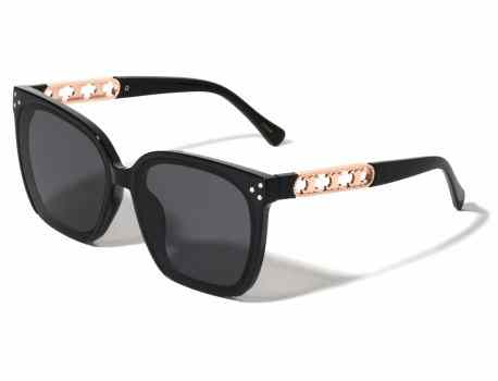 Cross Pattern Temple Cat Eye Sunglasses p30631