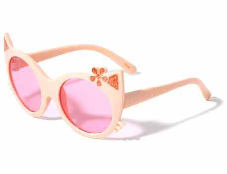 Kids Cat Face Glitter Sunglasses k877