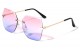 Glo Metallic Rimless Sunglasses glo-m220