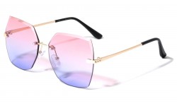 Glo Metallic Rimless Sunglasses glo-m220