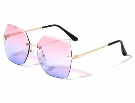 Glo Metallic Rimless Sunglasses glo-m220