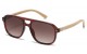 Bamboo Wood Aviator Sunglasses 88001