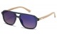 Bamboo Wood Aviator Sunglasses 88001