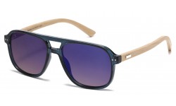 Bamboo Wood Aviator Sunglasses 88001