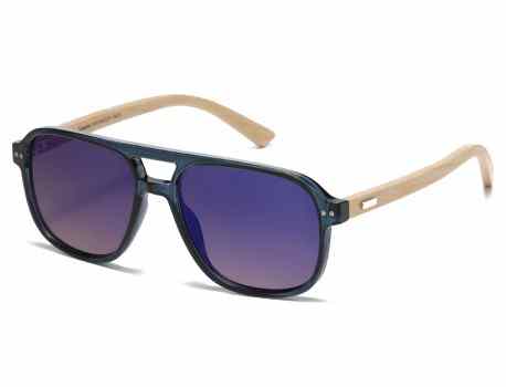 Bamboo Wood Aviator Sunglasses 88001