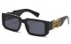 Locs Wrap Square Frame Sunglasses loc91132-flame